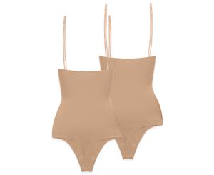 Ultimate Stay Up Thong Set - Tan