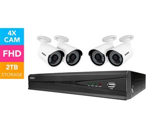 Uniden GNVR8540 8-Channel Full HD Network Video Recorder with 4 x Weatherproof Outdoor Cameras - Multi