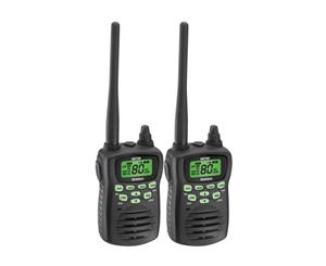 Uniden UH750-2 Twin 5 Watt UHF Waterproof CB Handheld Radio 80CH ~17km Range