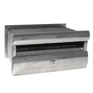 Velox Polished Silver Extend-A-Box Front Open Letterbox
