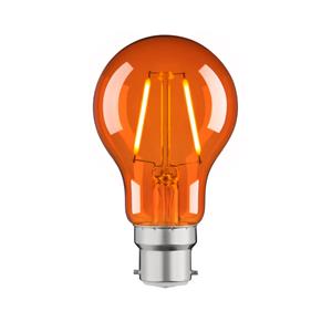 Verve 2W Orange Coloured LED Filament BC Globe