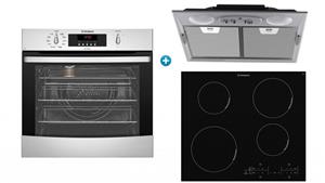 Westinghouse Multifunction Pyrolytic Oven with Integrated Rangehood and 4 Zone Induction Cooktop