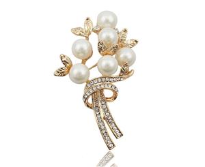 Women's Pearl Bouquet Brooches Pin