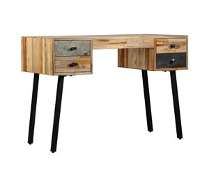 Writing Desk Solid Reclaimed Teak Computer Table Home Office Drawers