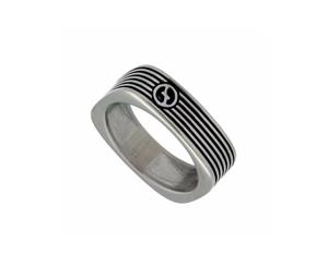 Zoppini Stainless Steel Rhodium Plated Ring