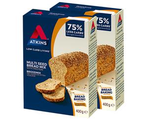 2 x Atkins Low Carb Multi-Seed Bread Mix 400g