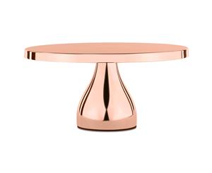 30 cm (12-inch) Round Modern Cake Stand | Rose Gold Plated | Le Gala Collection