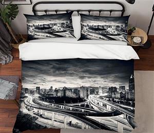 3D Night City 169 Bed Pillowcases Quilt