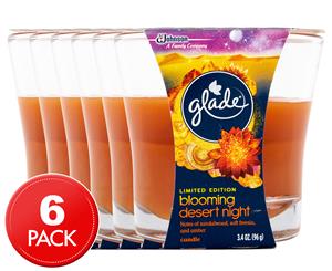 6 x Glade Blooming Desert Night Candle 96g