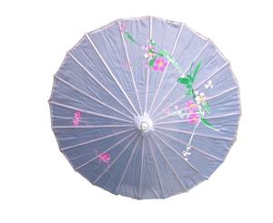 6x Chinese Japanese Bamboo Parasol Umbrella - White