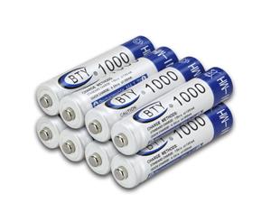 8 PCS BTY AAA Rechargeable Battery Recharge Batteries 1.2V 1000mAh Ni-MH OZ