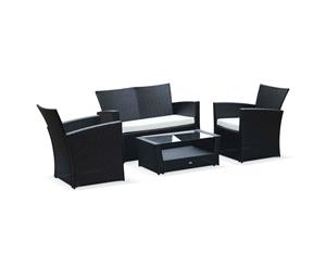 ASTI 4 Seater Outdoor Lounge Set | Exists in 4 COLOURS - Black