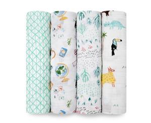Around The World 4-Pack Classic Swaddles