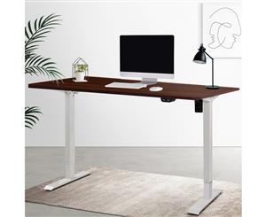 Artiss Standing Desk Sit Stand Table Riser Motorised Electric Height Adjustable Computer Laptop Table Home Office Workstation 100cm Desktop w/ White Frame