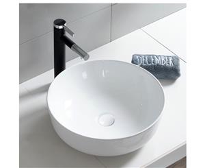 Bathroom Round Above Counter Bench Top White Ceramic Wash Basin Vanity Sink 415*415*135mm