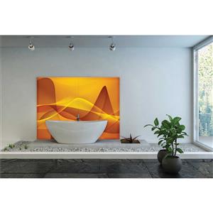 Bellessi 445 x 1200 x 4mm Motiv Polymer Bathroom Panel - Turbulent
