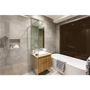 Bellessi 445 x 1200 x 4mm Polymer Bathroom Panel - Bond Metallic