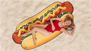 BigMouth Gigantic Hotdog Beach Blanket