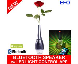 Bluetooth Rechargeable Speaker Vase Led Light Control App Android Handsfree Blue