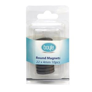 Boyle 22 x 4mm Round Craft Magnets - 10 Pack