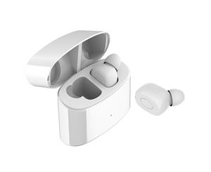 Catzon T6 TWS Wireless Bluetooth Earbuds Headphones HD Stereo Sound Built-in Dual Microphone with Charging Case-White