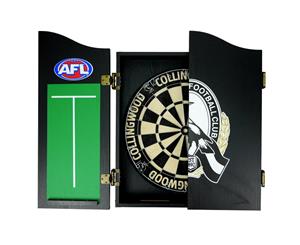 Collingwood Magpies AFL Dart Board & Cabinet Set