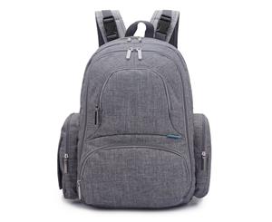 CoolBELL Unisex Nylon Water-Resistant Baby Diaper Backpack-Grey