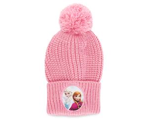 Disney Kids' Medium Frozen Elsa & Anna Beanie - Fuchsia Pink