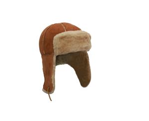 Eastern Counties Leather Womens/Ladies Bourn Sheepskin Pilot Hat (Tan) - EL119