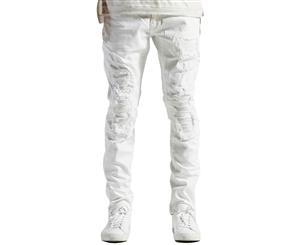 Embellish Becky Denim Jeans in White - White