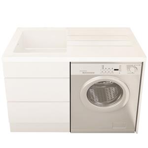Everhard White Bloom No Tap Hole Laundry Unit