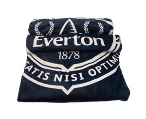 Everton Fc Sherpa Fleece Blanket (Navy) - TA531
