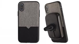 Evutec Northill Case with AFIX Carmount for iPhone X/XS - Canvas/Black