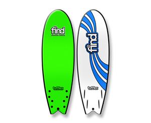FIND 5ཆ" Tufflex Quadfish Soft Surfboard Softboard - Green