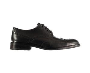 Firetrap Mens Rutland Low Shoes Brogues Lace Up Comfortable Fit Formal Tonal - Black