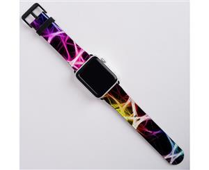 For Apple Watch Band (38mm) Series 1 2 3 & 4 Vegan Leather Strap Connection