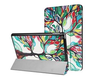 For iPad 20182017 CaseColorful Tree Durable Protective 3-fold Leather Cover