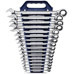 Gearwrench 16pc Ratchet Open and End Spanner Set with Bonus 1/4inch Drive Socket Set 9416SS