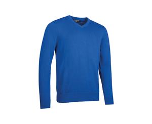 Glenmuir Mens Touch Of Cashmere V Neck Sweater (Ascot Blue) - PC3615