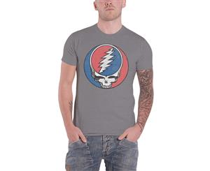 Grateful Dead T Shirt Steal Your Face Classic Vintage Logo Official Mens - Grey