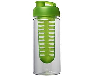 H2o Octave Tritan 600Ml Flip Lid Bottle And Infuser (Transparent/Lime Green) - PF2856