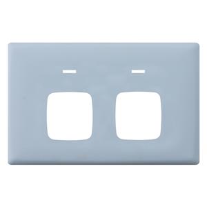 HPM LINEA Double Autoswitch Powerpoint Coverplate - Cheeky Boy Blue