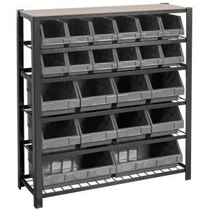 Handy Storage 950 x 900 x 270mm Black Boltless 6 Shelf Tote Unit