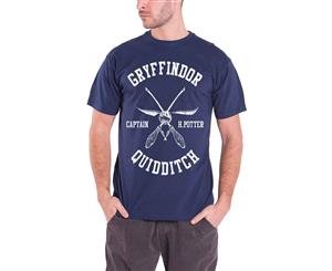 Harry Potter Team Quidditch Captain Official Mens T Shirt - Blue