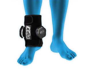 Ice20 Ice Therapy Double Ankle Cold Compression Wrap Pain Relief w/ Strap & Bag
