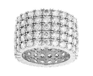 Iced Out Bling Micro Pave Ring - FAT 360 ETERNITY silver