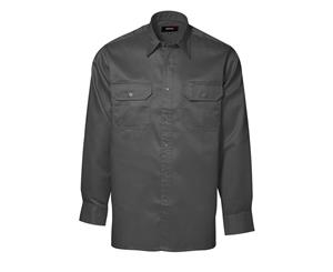 Id Mens Durable Polycotton Loose Fitting Worker Shirt (Charcoal) - ID168