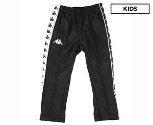 Kappa Kids' 222 Banda Astoriak Slim Fit Trackpants / Tracksuit Pants - Black/White