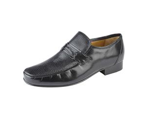Kensington Classics Mens Kid Leather Loafers (Black) - DF1672