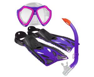 Land & Sea Nipper Snorkel Mask & Fins Set - Violet Junior